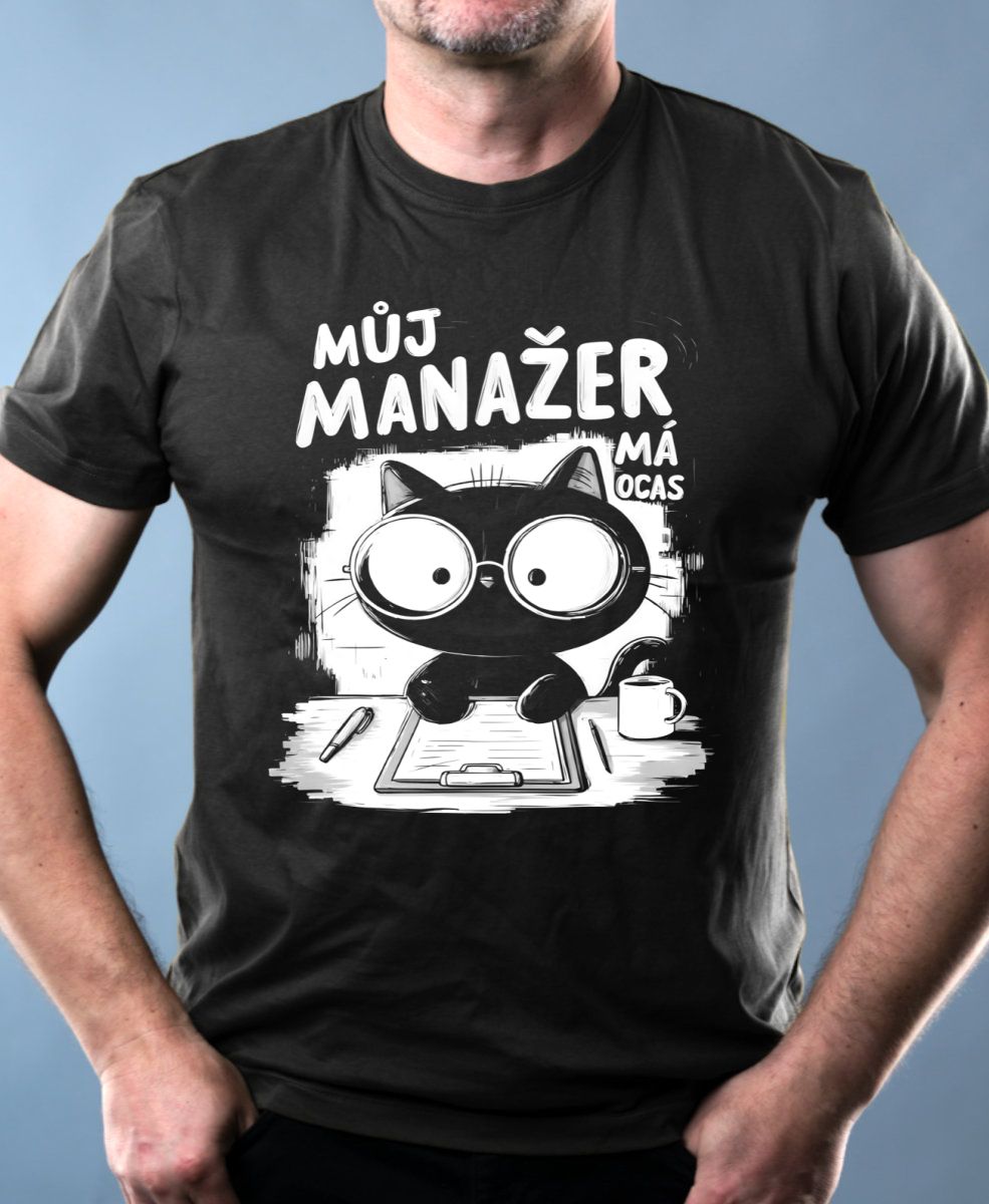 Můj manažer má ocas,V2, bílý potisk