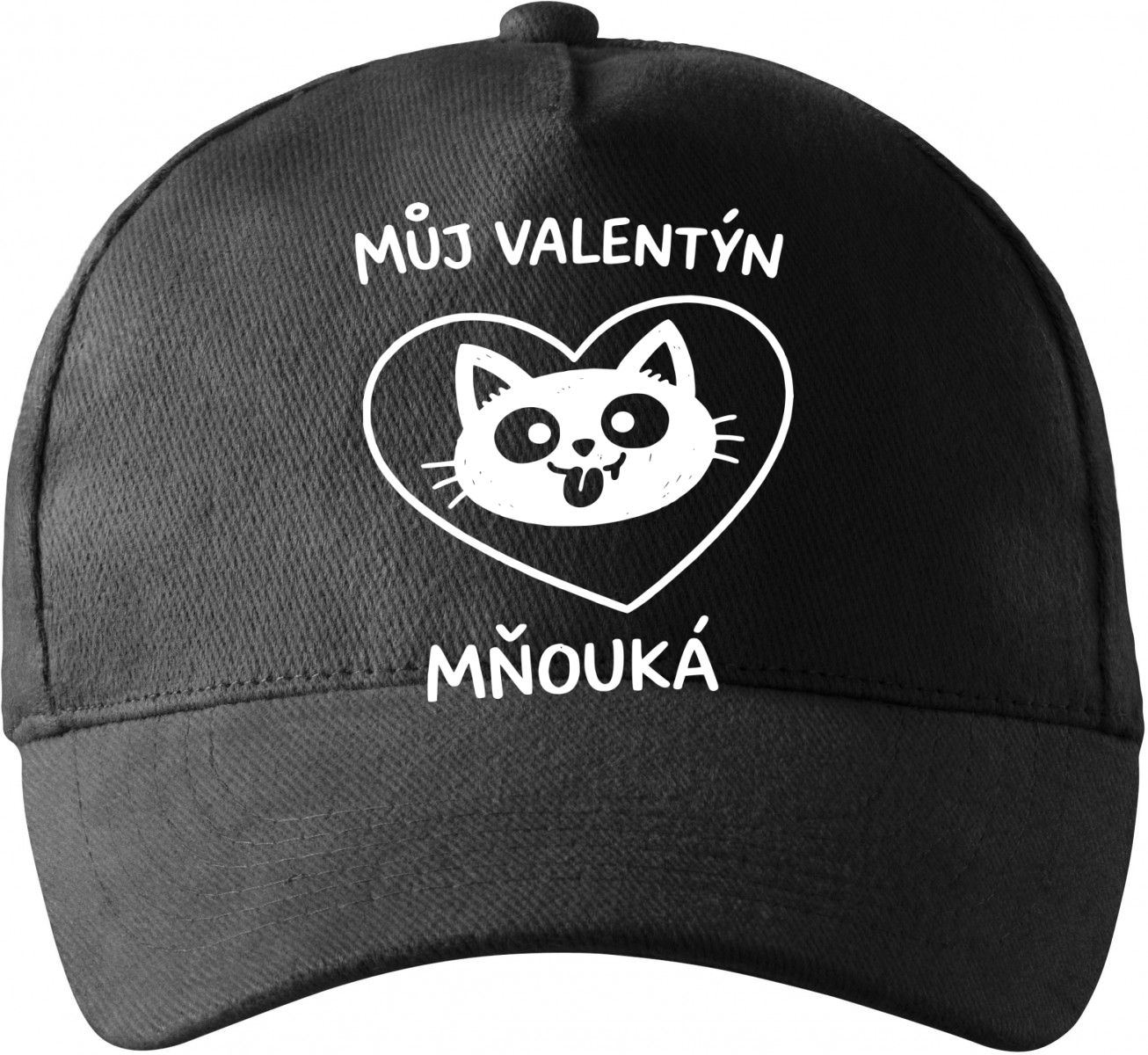 Můj Valentýn mňouká, bílý potisk