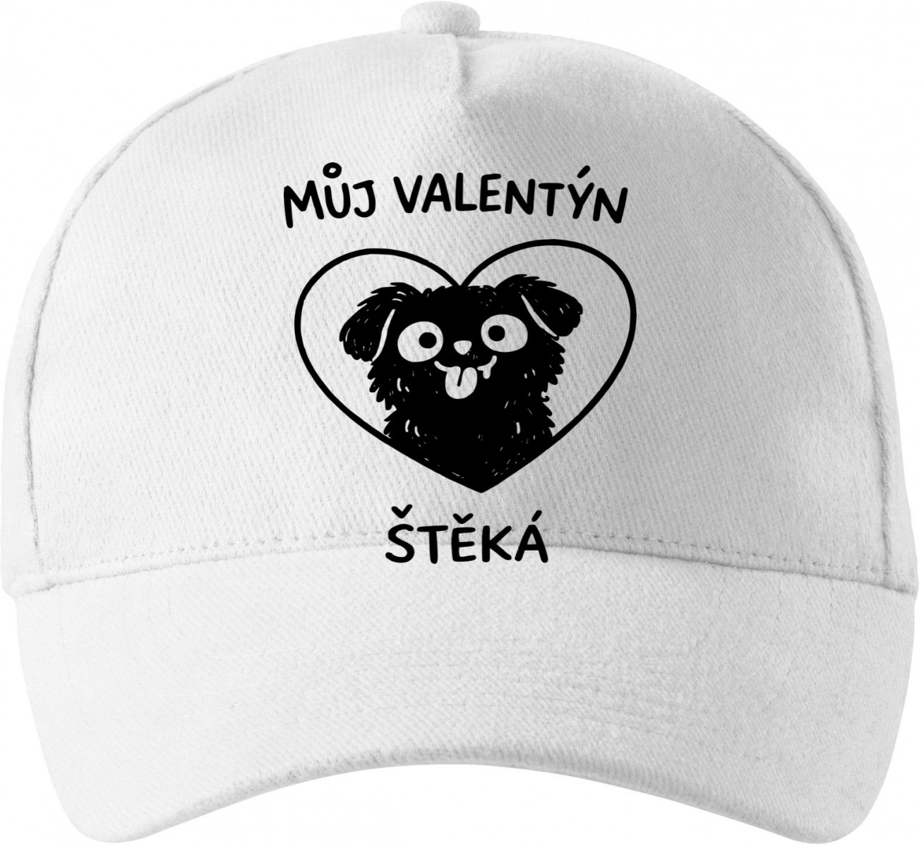 Můj Valentýn štěká, černý potisk