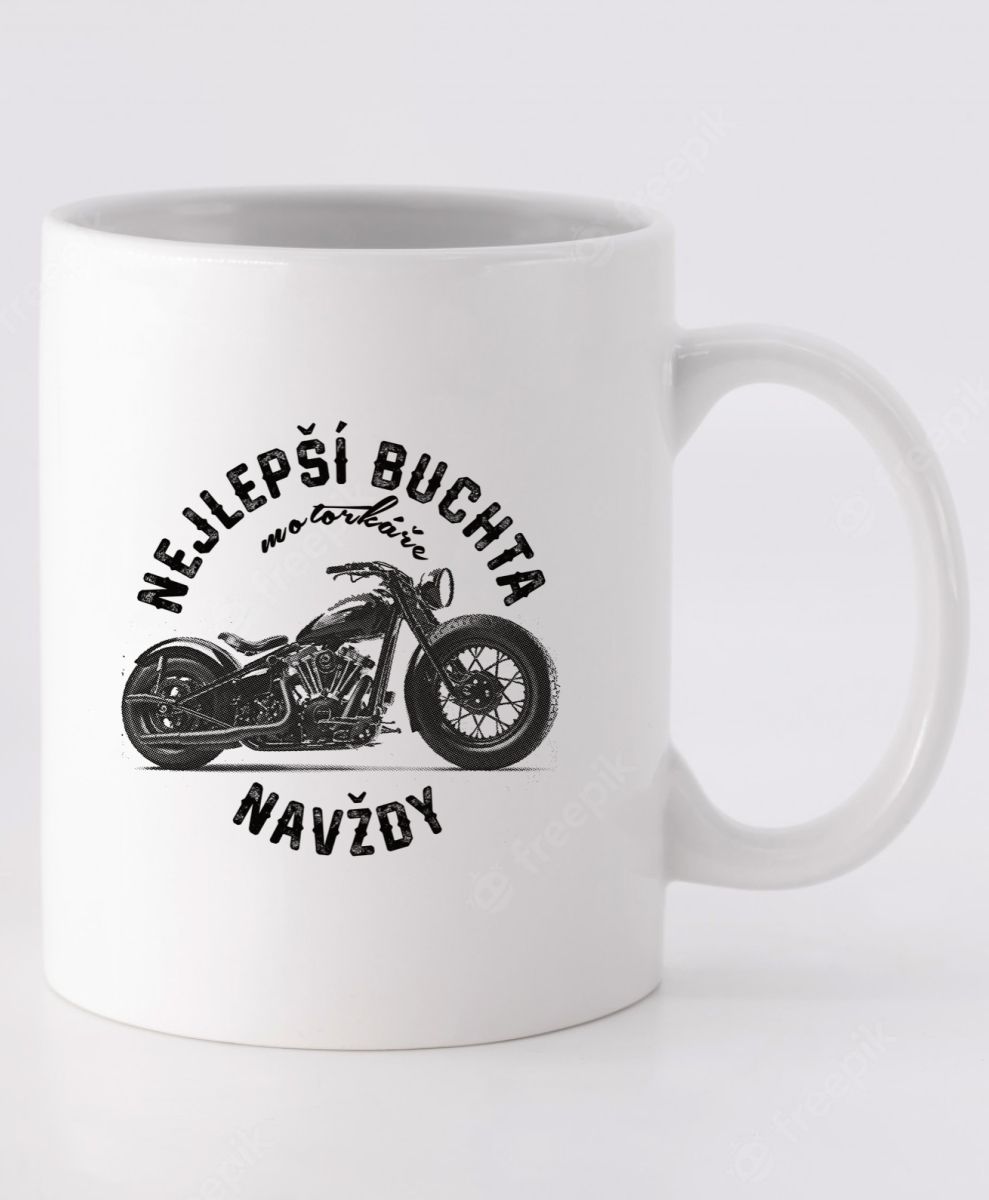 Nejlepší buchta motorkáře, navždy, černý tisk