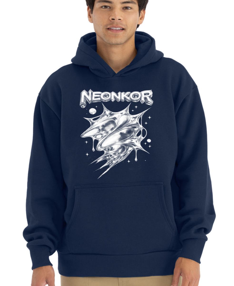 Neonkor, tekutý kov, bílý tisk