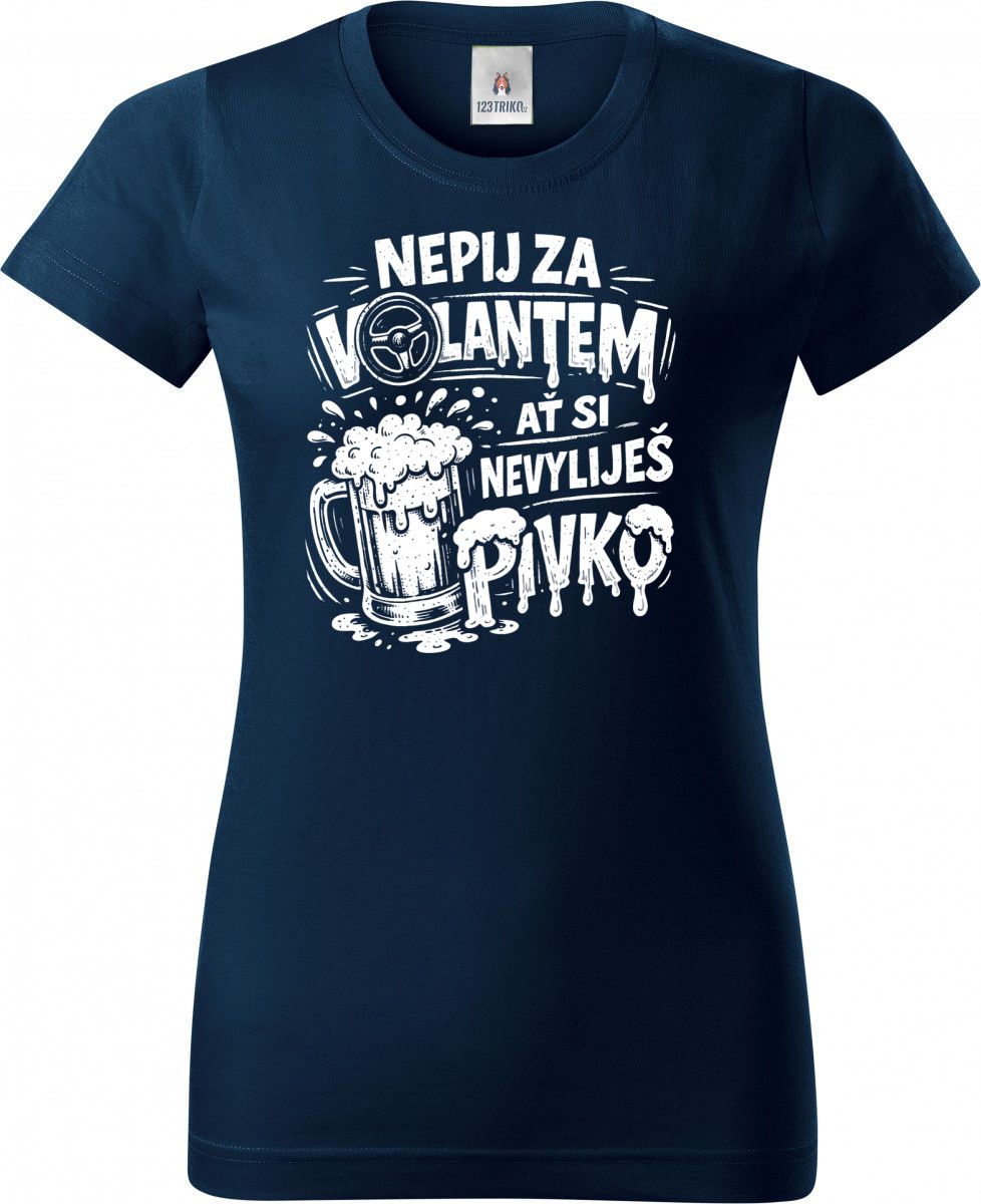 Nepij za volantem, bílý potisk