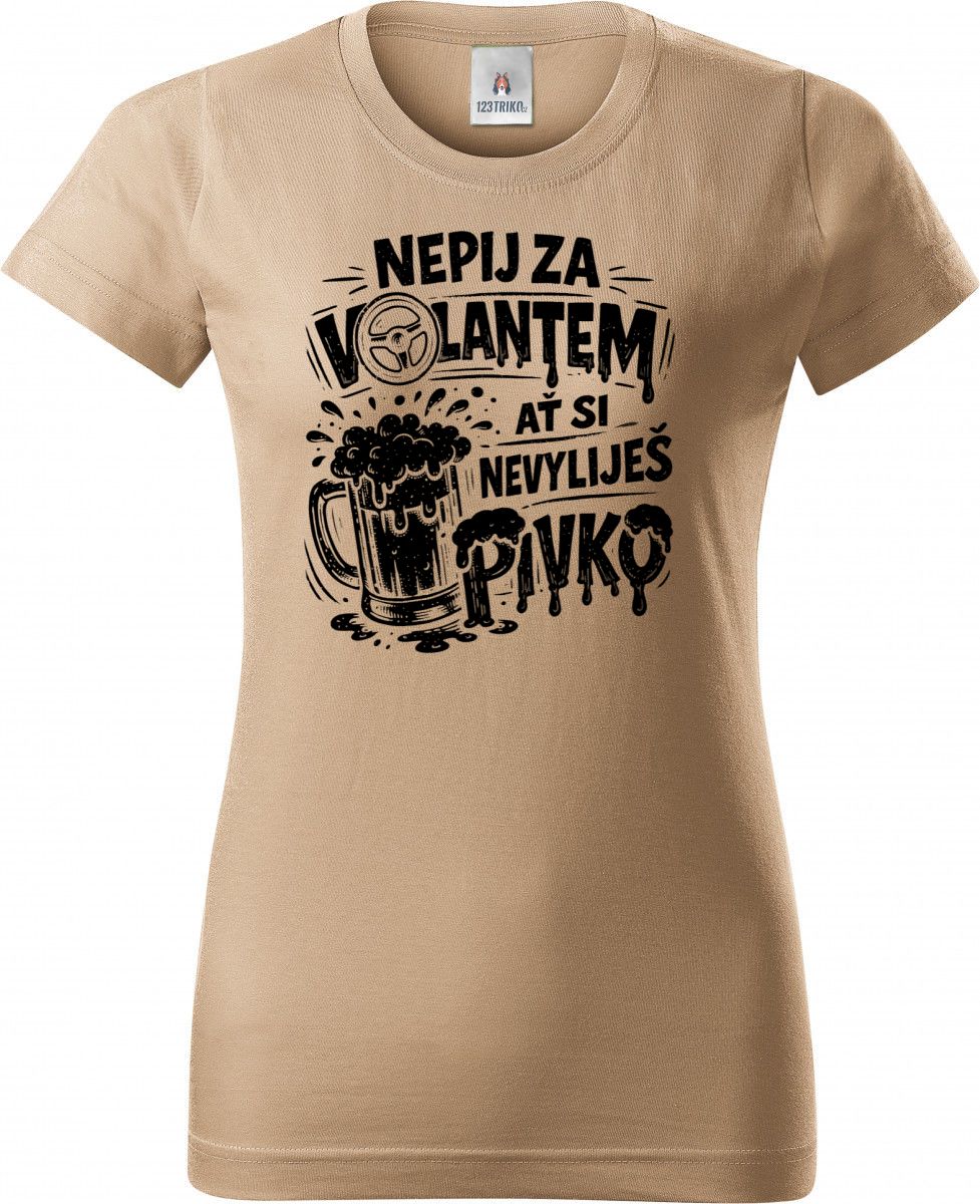 Nepij za volantem, černý potisk