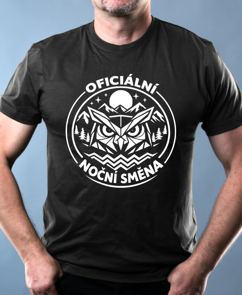 Oficiální noční směna, bílý tisk Oficiální noční směna, bílý tisk