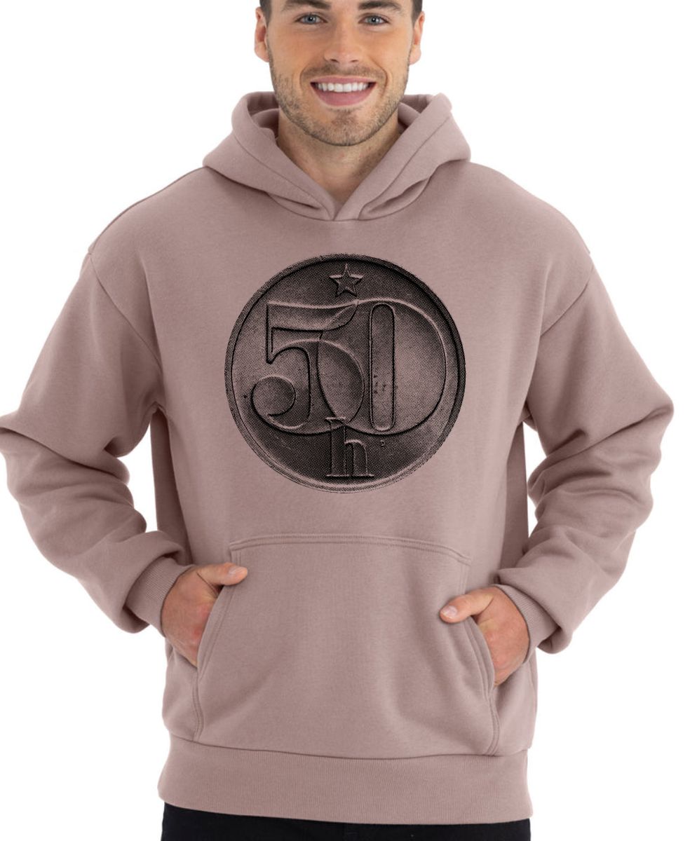 Padesátník, bez textu, černý potisk