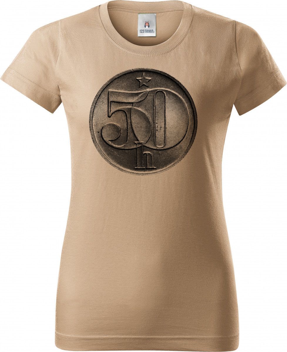 Padesátník, bez textu, černý potisk