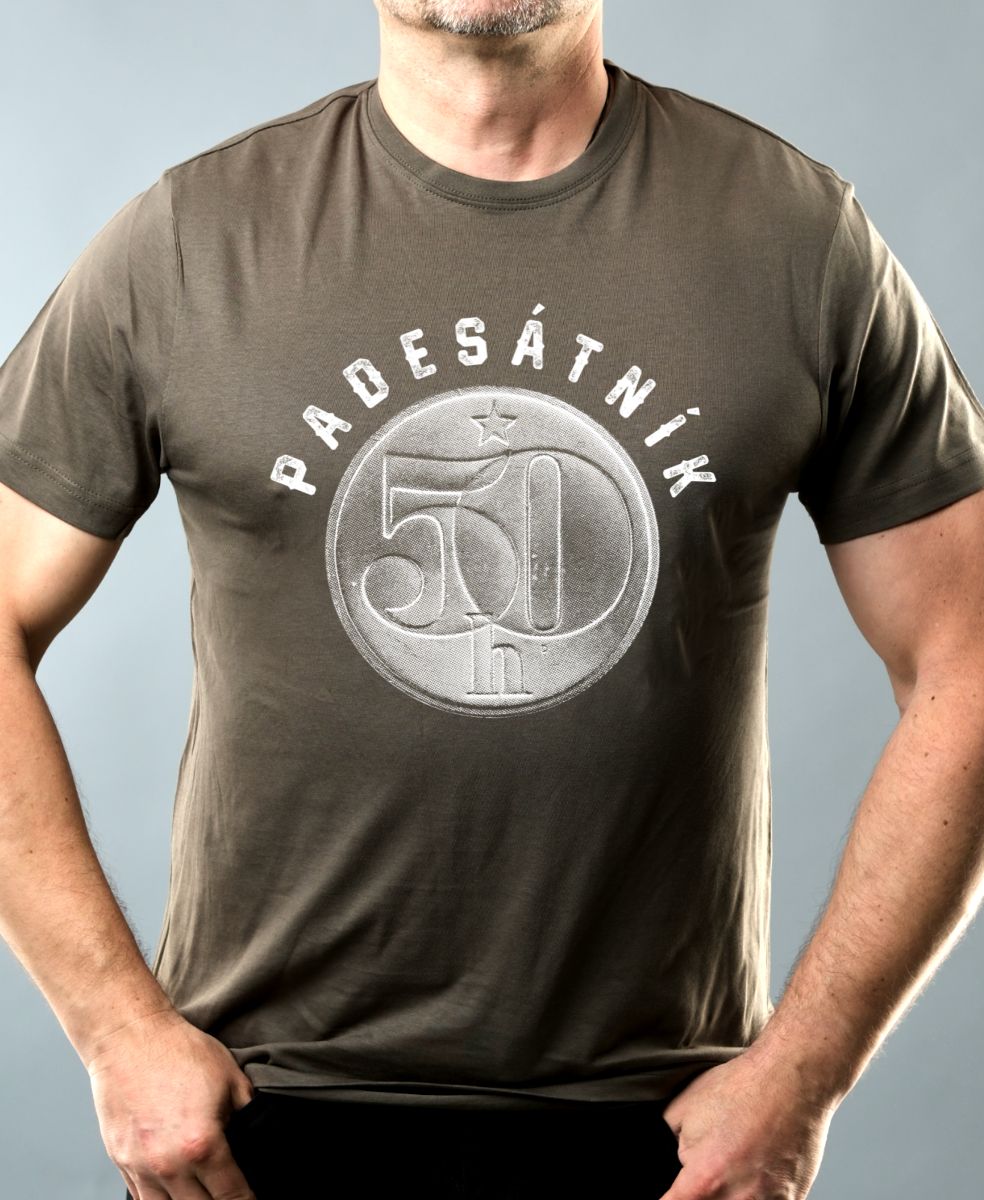 Padesátník, ideální dárek k narozeninám, bílý potisk
