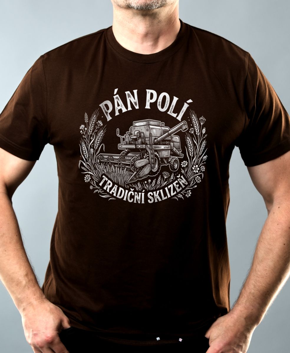 Pán polí tradiční sklizeň, bílý potisk