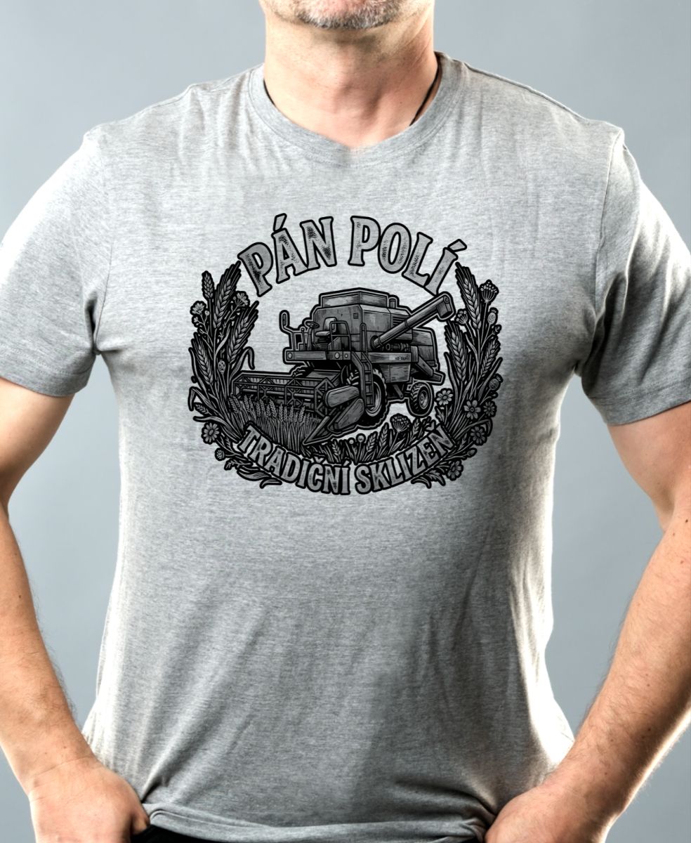 Pán polí tradiční sklizeň, černý potisk