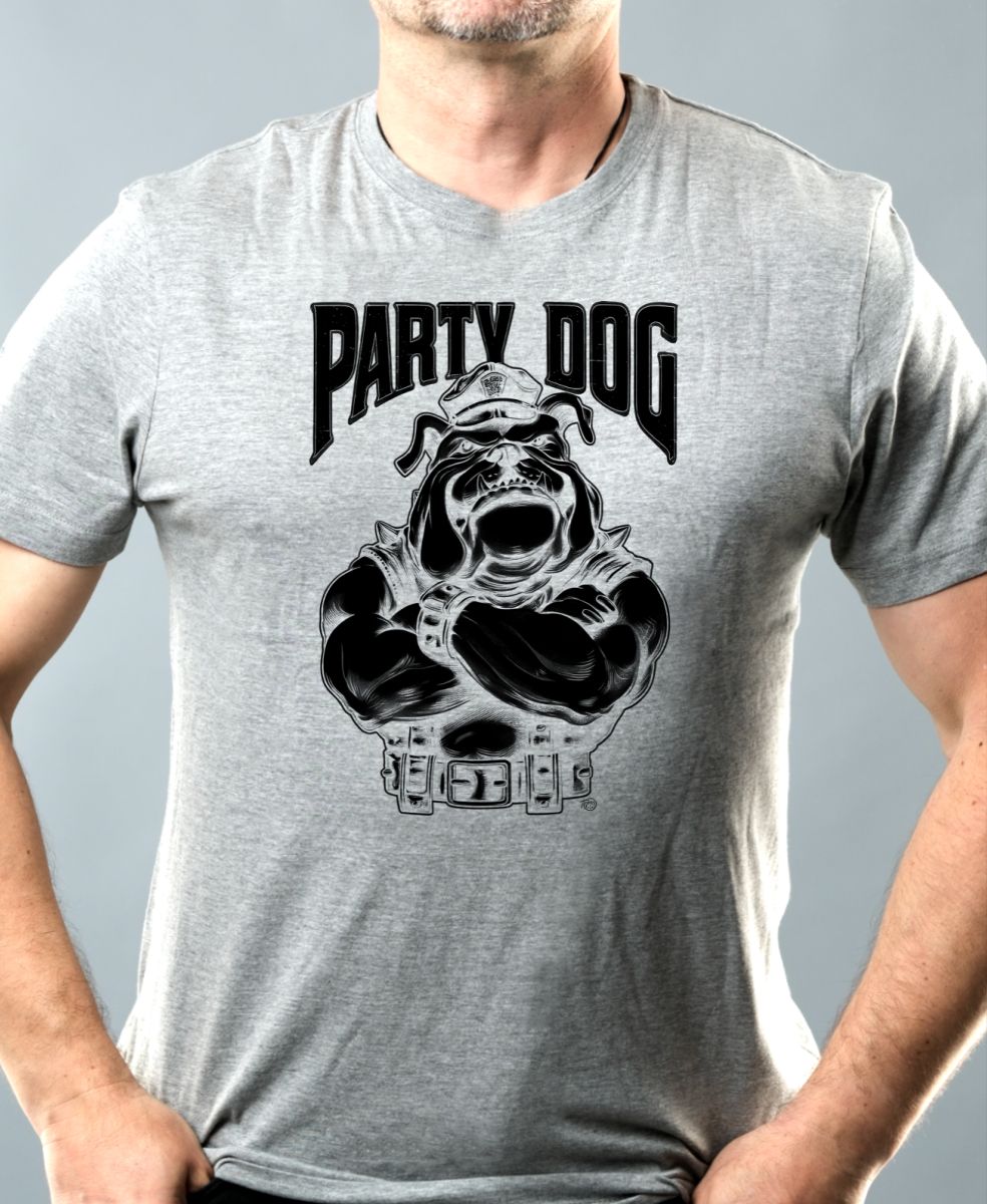 Party dog šéf, černý potisk