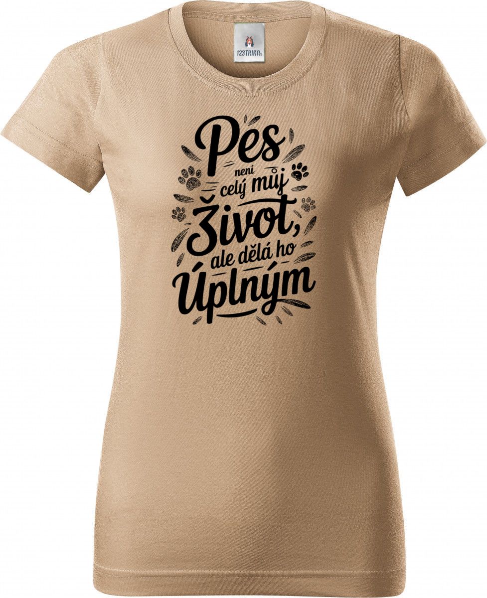 Pes není celý můj život, ale dělá ho úplným, černý tisk