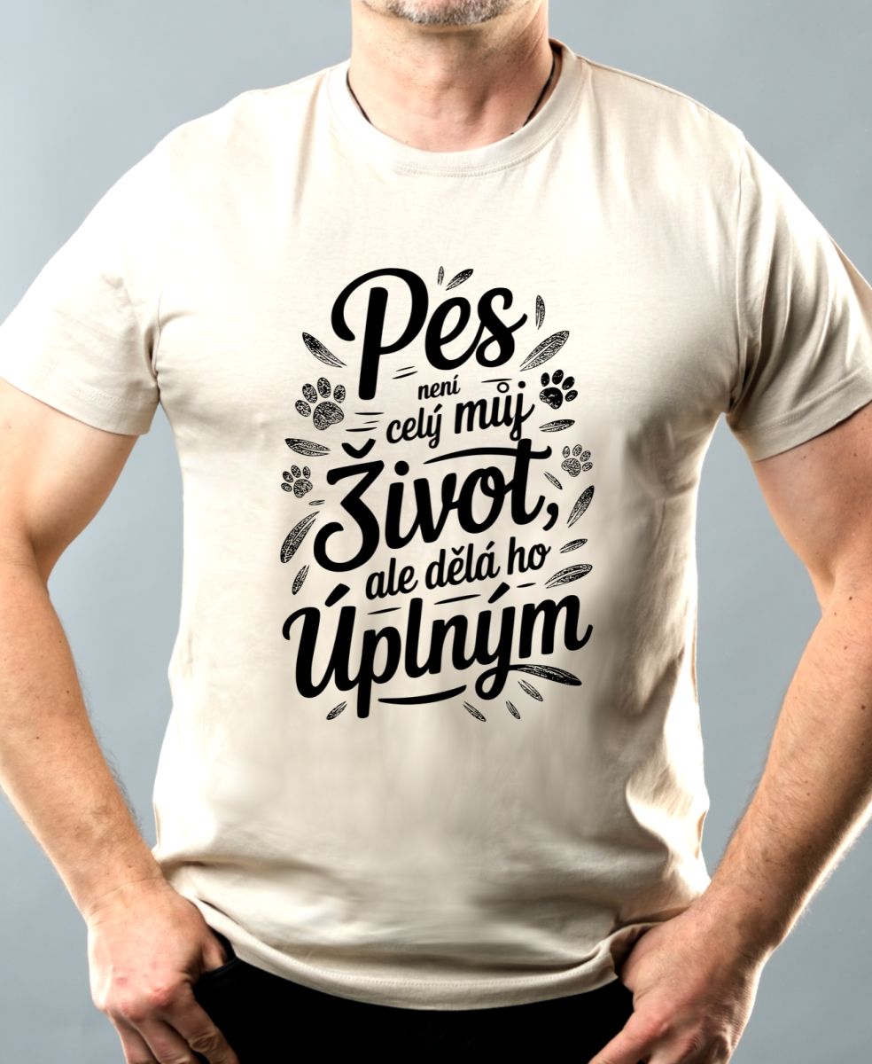 Pes není celý můj život, ale dělá ho úplným, černý tisk