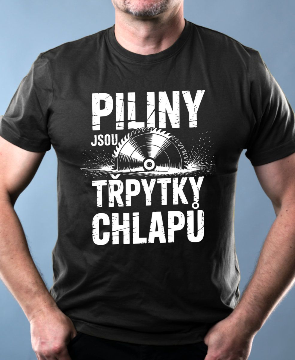 Piliny jsou třpytky chlapů, bílý potisk
