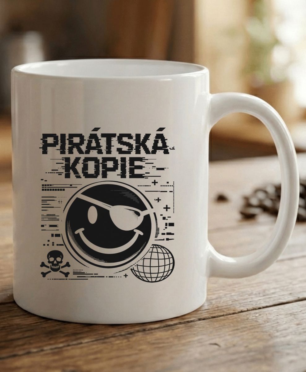 Pirátská kopie, V1, černý tisk
