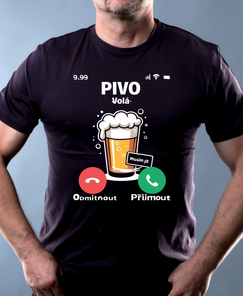 Pivo Volá, vtipné tričko,