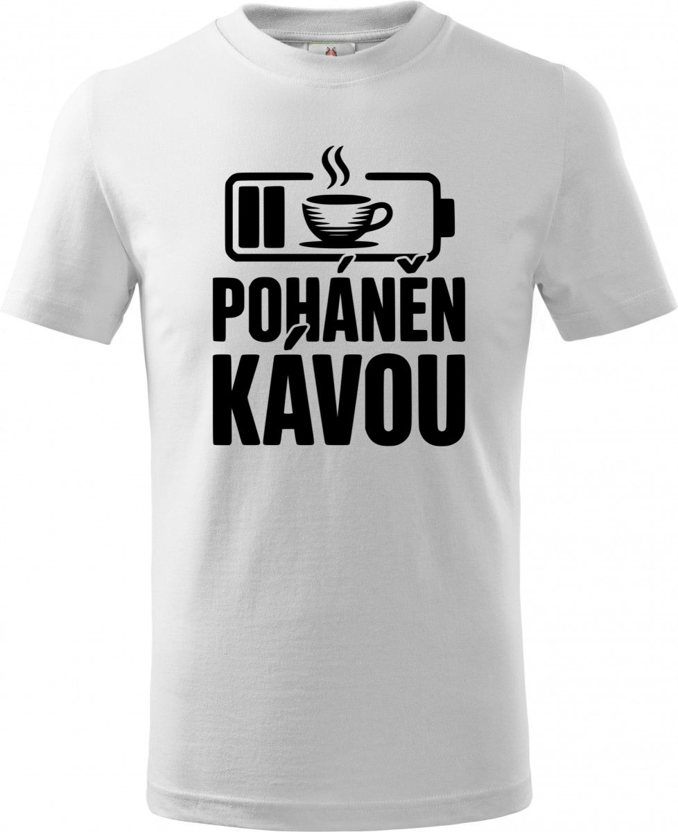 Poháněn kávou, černý potisk