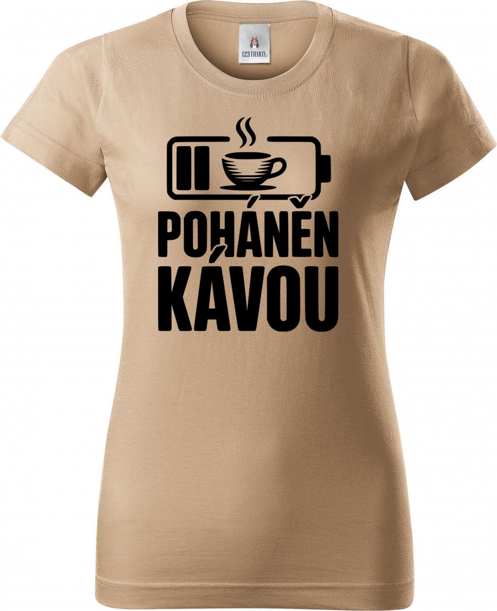 Poháněn kávou, černý potisk