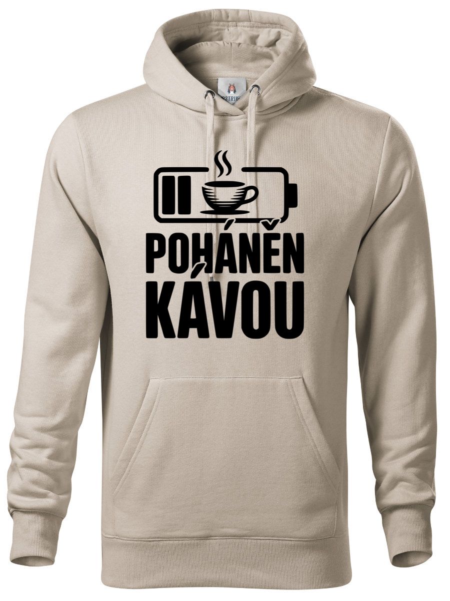 Poháněn kávou, černý potisk