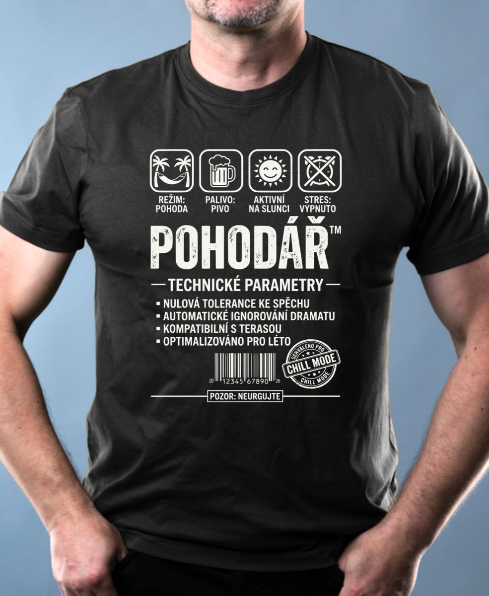 Pohodář, bílý potisk