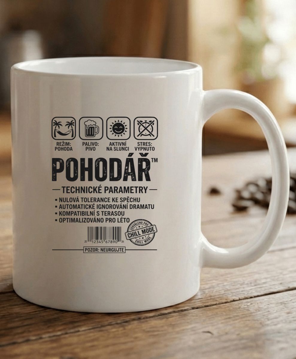 Pohodář, černý potisk