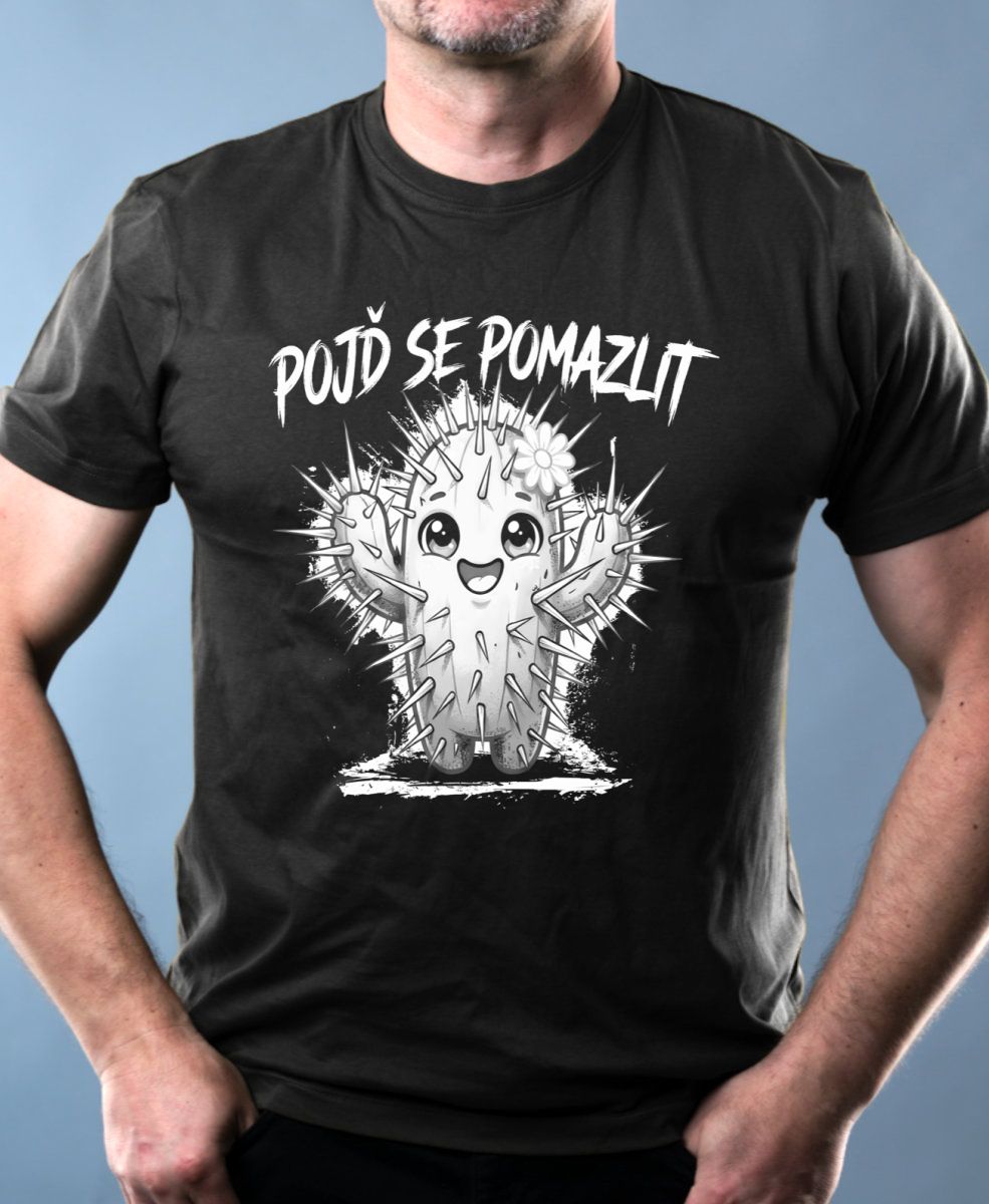 Pojď se pomazlit, bílý potisk