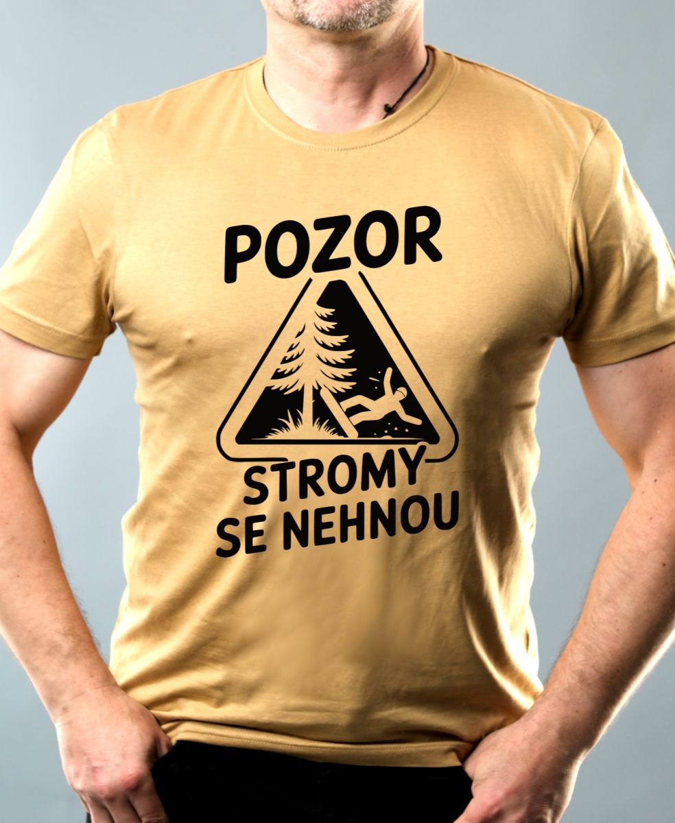 Pozor, stromy se nehnou, černý potisk