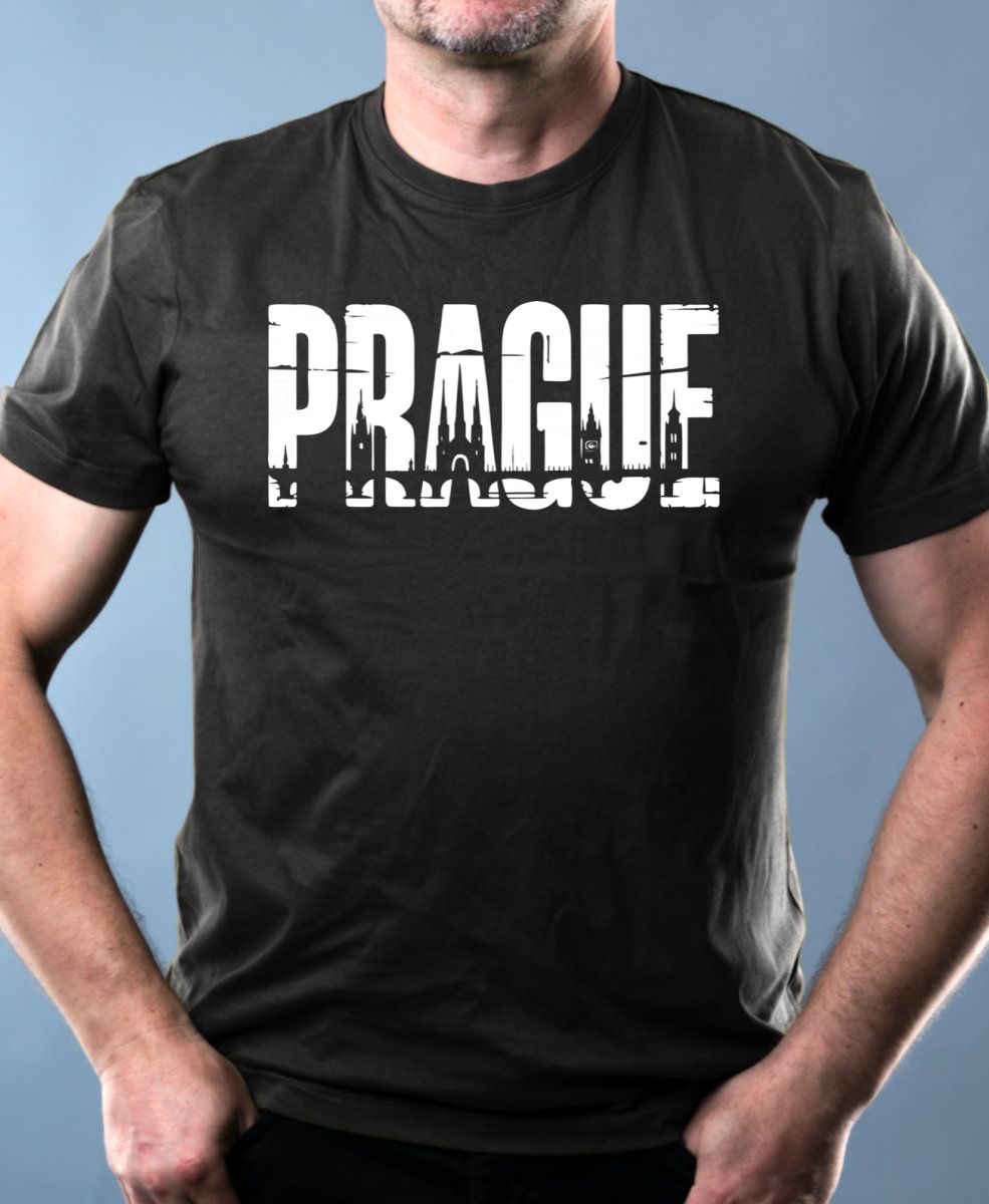 Prague, bílý potisk