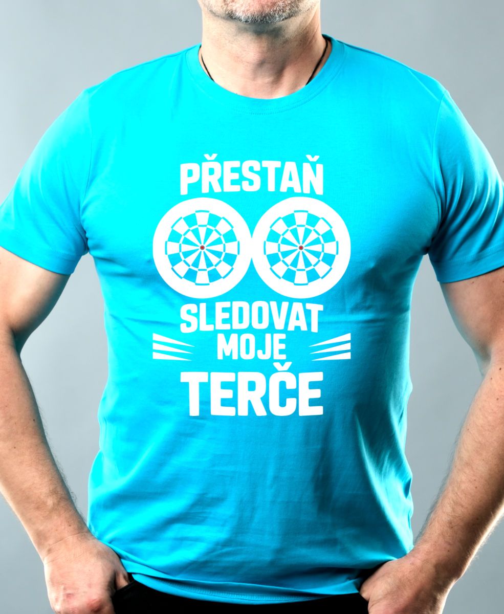 Přestaň sledovat moje terče. Bílý tisk