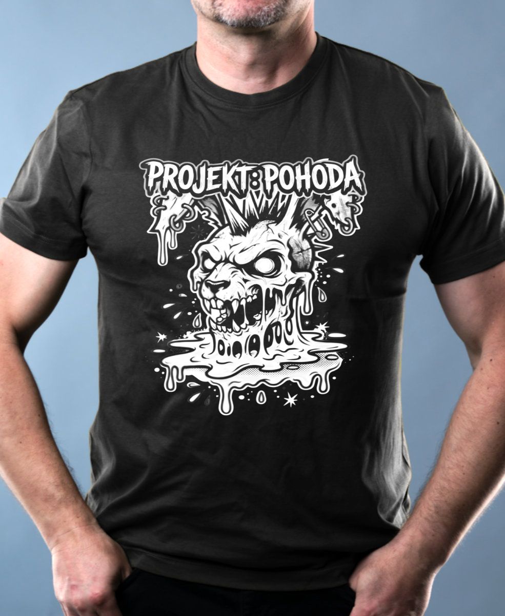 Projekt: Pohoda, bílý potisk