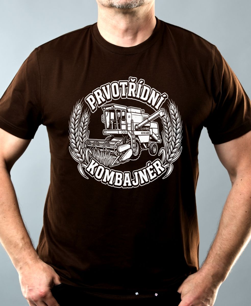 Prvotřídní kombajnér, bílý potisk