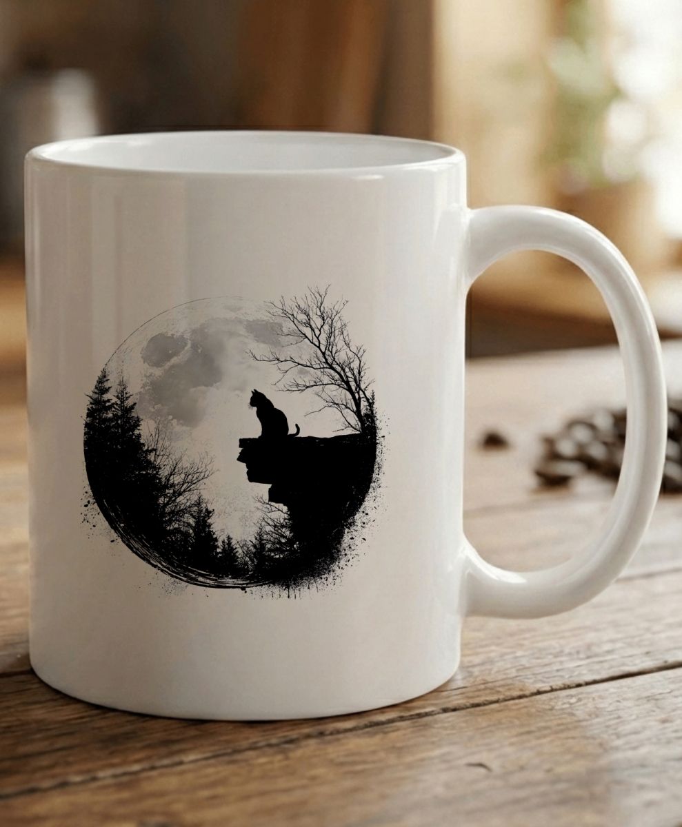 Půlnoční hlídka, kočka, černý potisk