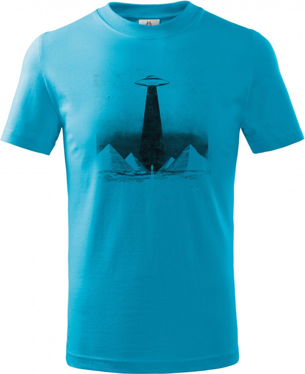 Pyramidy a UFO, černý tisk