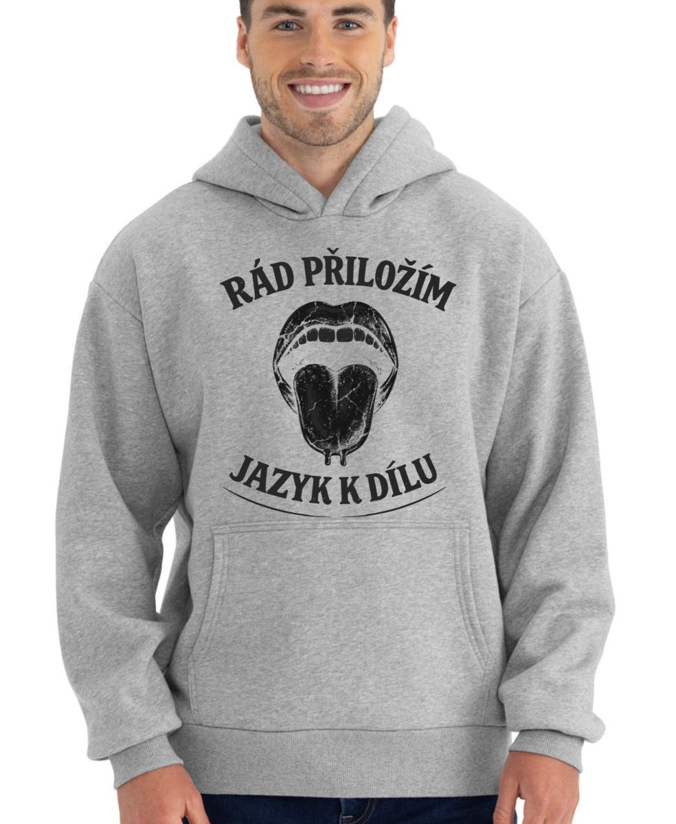 Rád přiložím jazyk k dílu, černý potisk