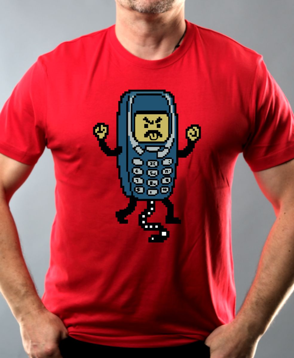 Retro pixelový mobil