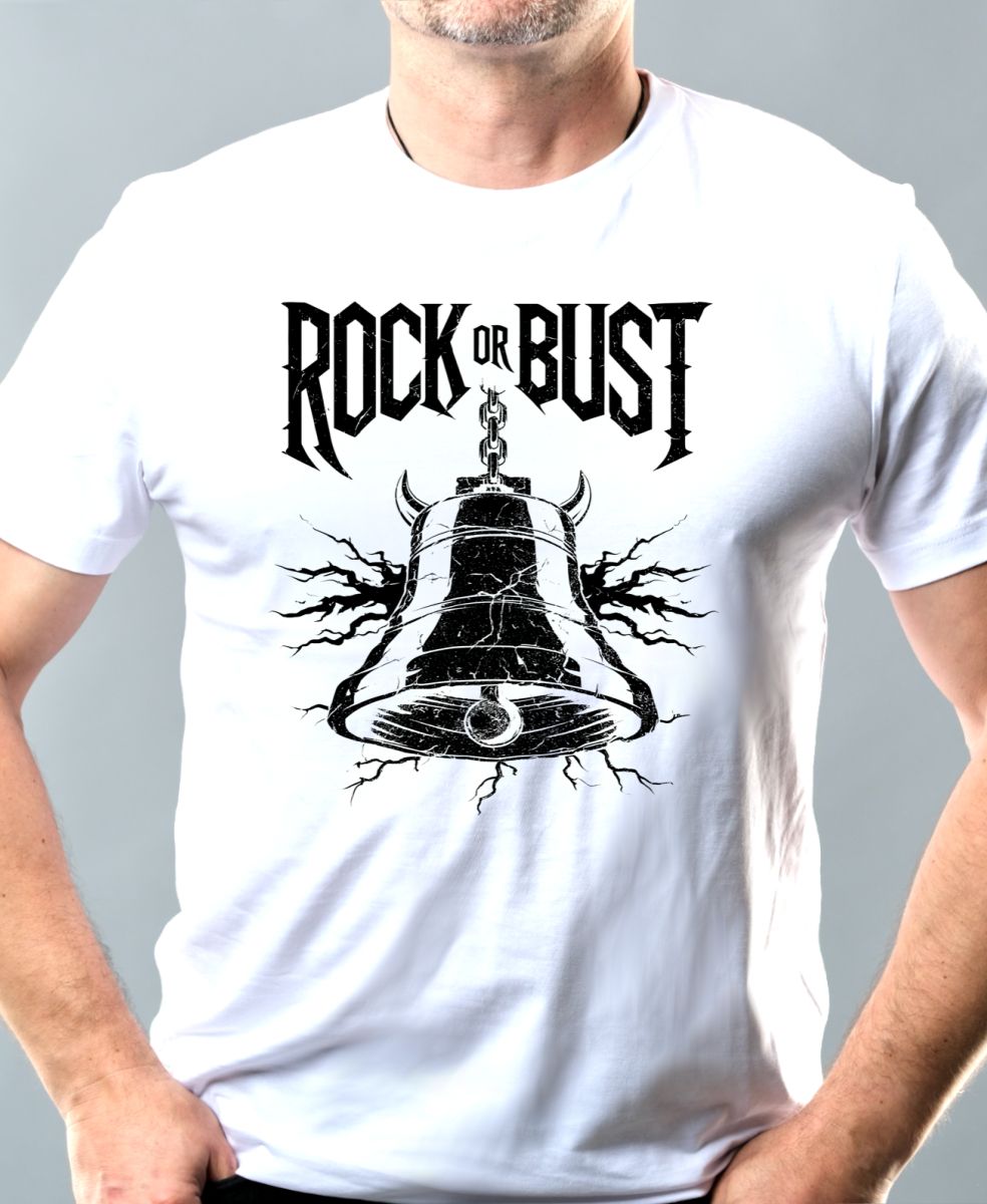 Rock or bust, černý tisk