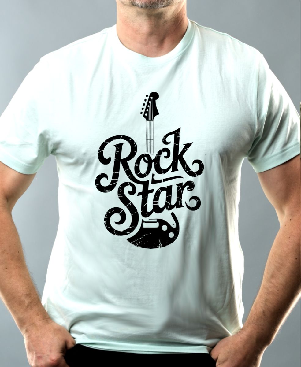 Rock star, černý tisk