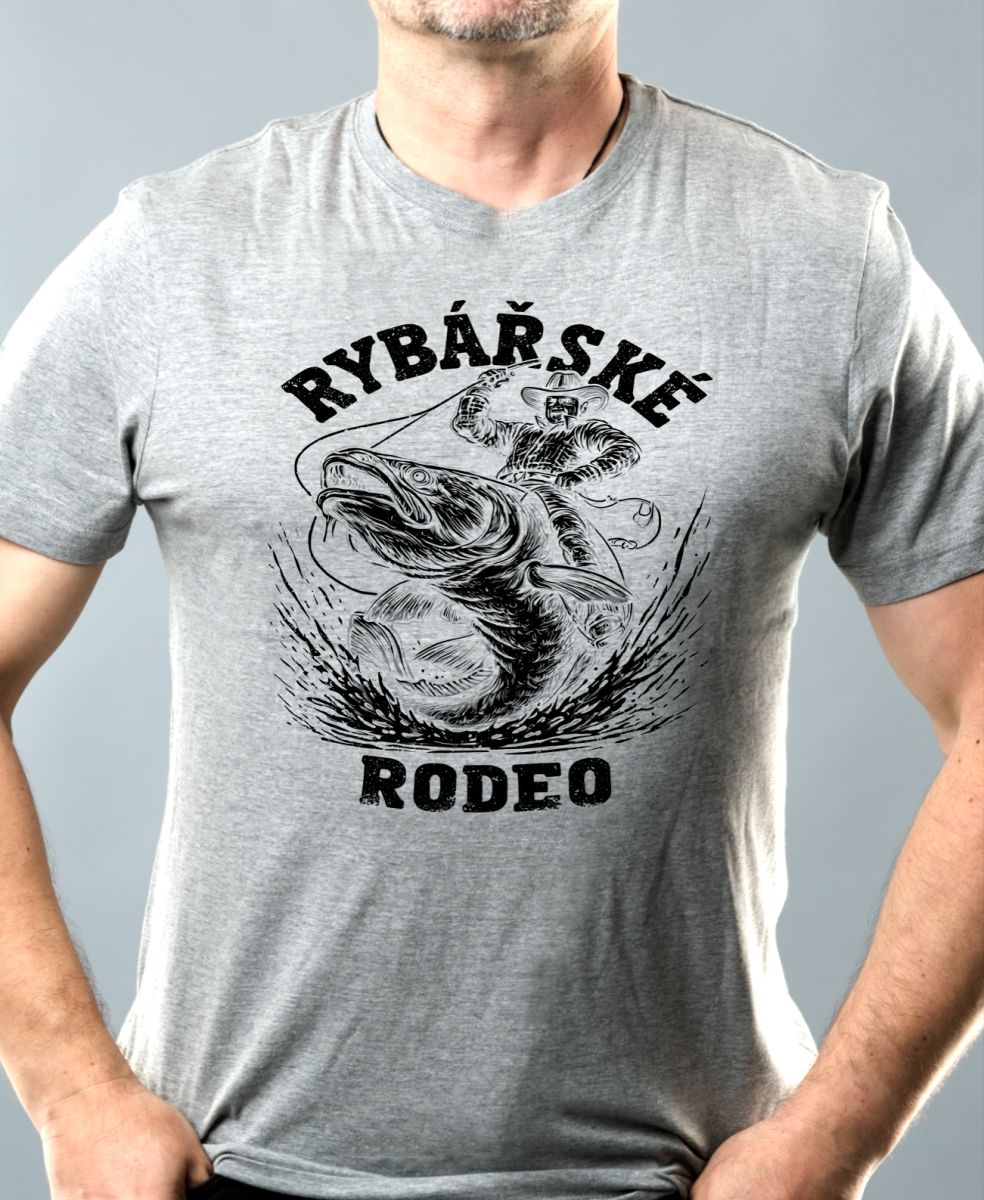 Rybářské rodeo, sumec, černý potisk Rybářské rodeo, sumec, černý potisk