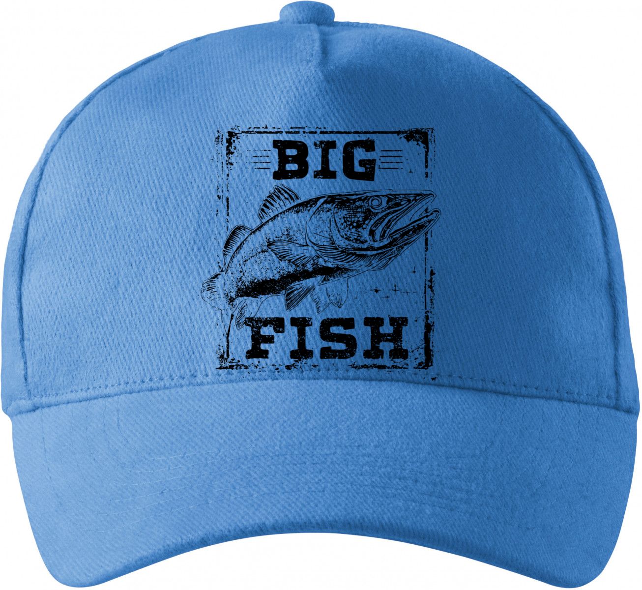 Rybářské tričko Big Fish, retro candát černý potisk