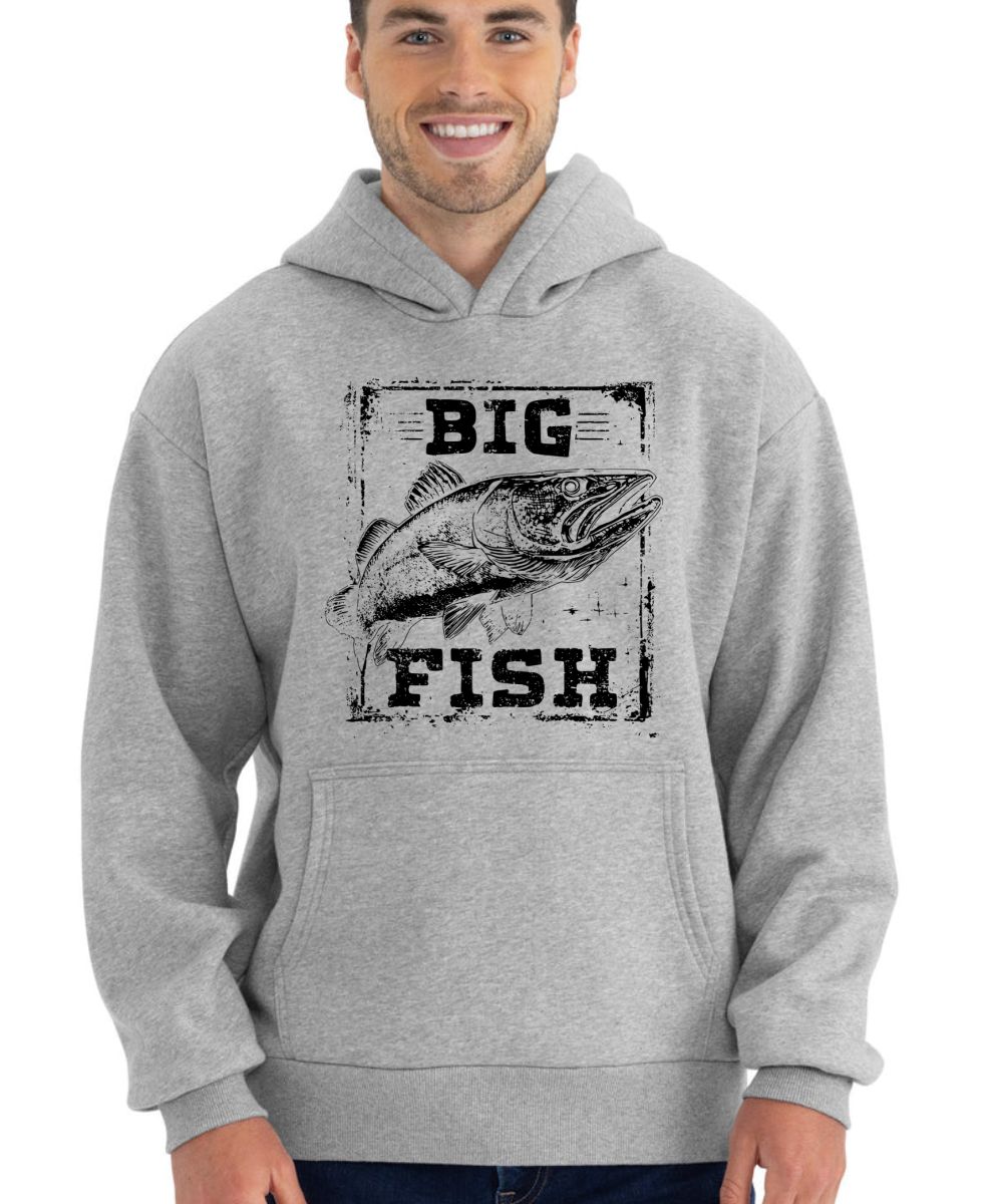 Rybářské tričko Big Fish, retro candát černý potisk