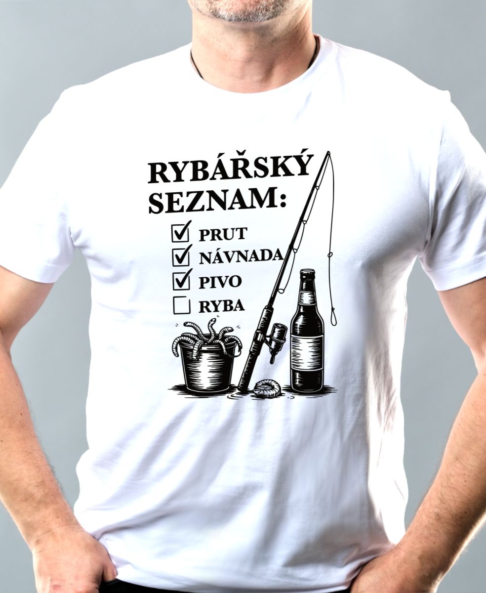 Rybářský seznam, černý potisk