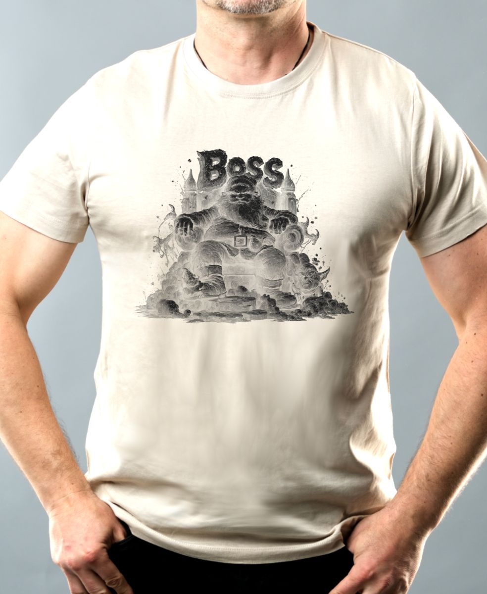 Santa Boss, černý tisk