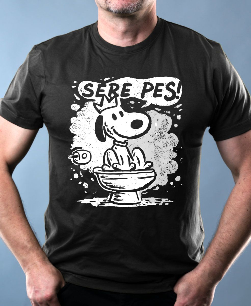 Sere pes, bílý potisk Sere pes, bílý potisk