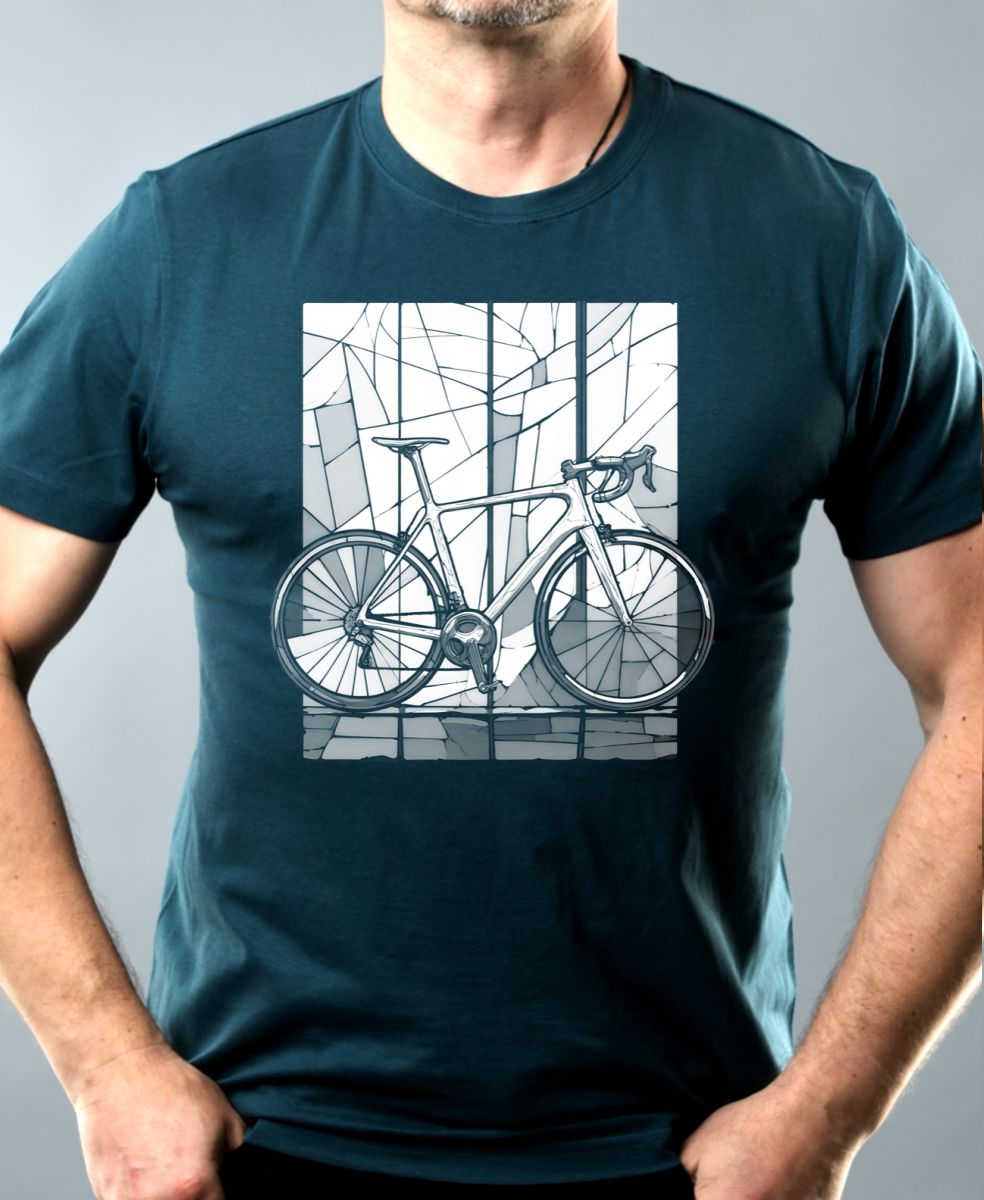 Silniční kolo mozaika, bílý potisk