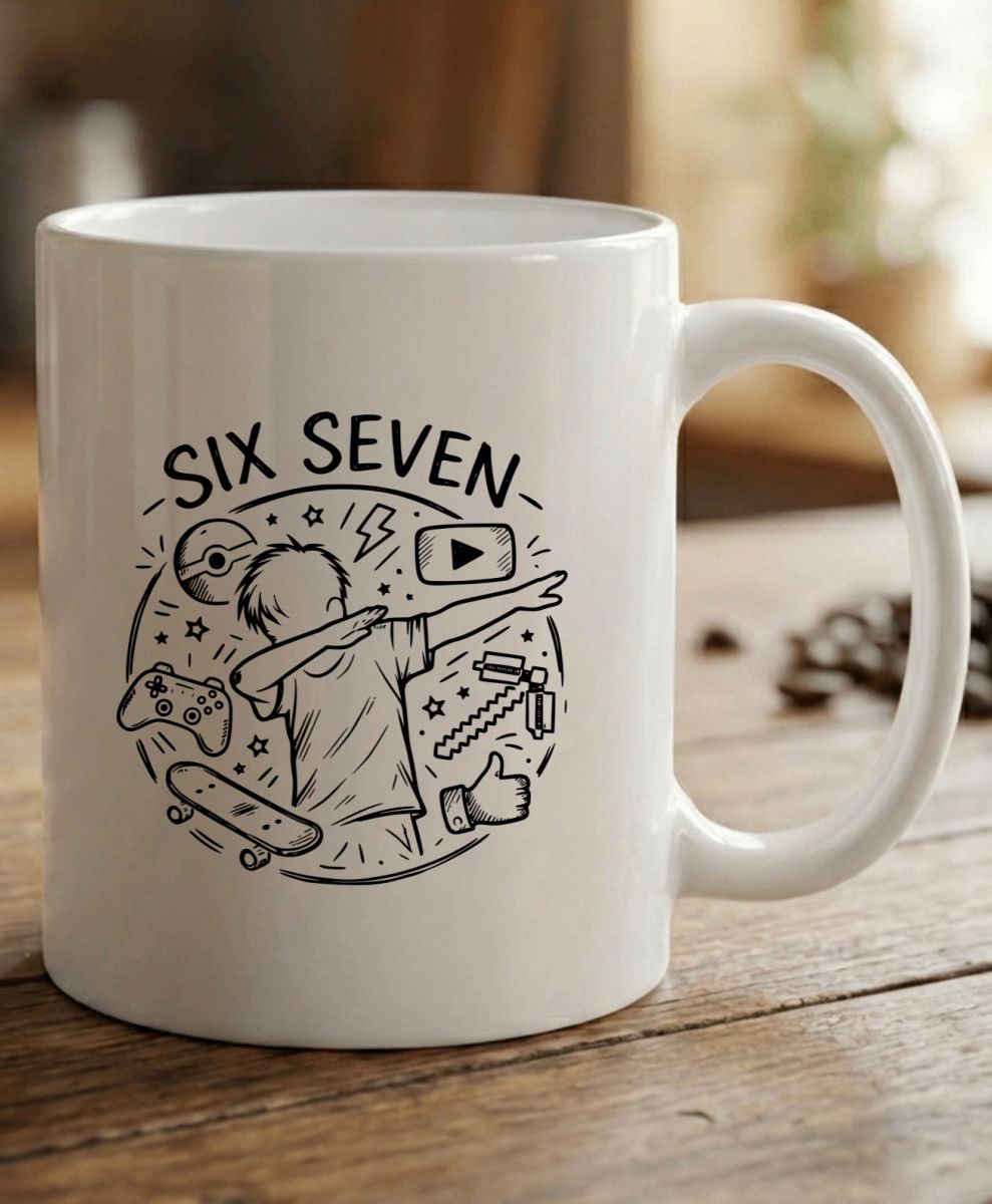 Six Seven, gamer, černý tisk