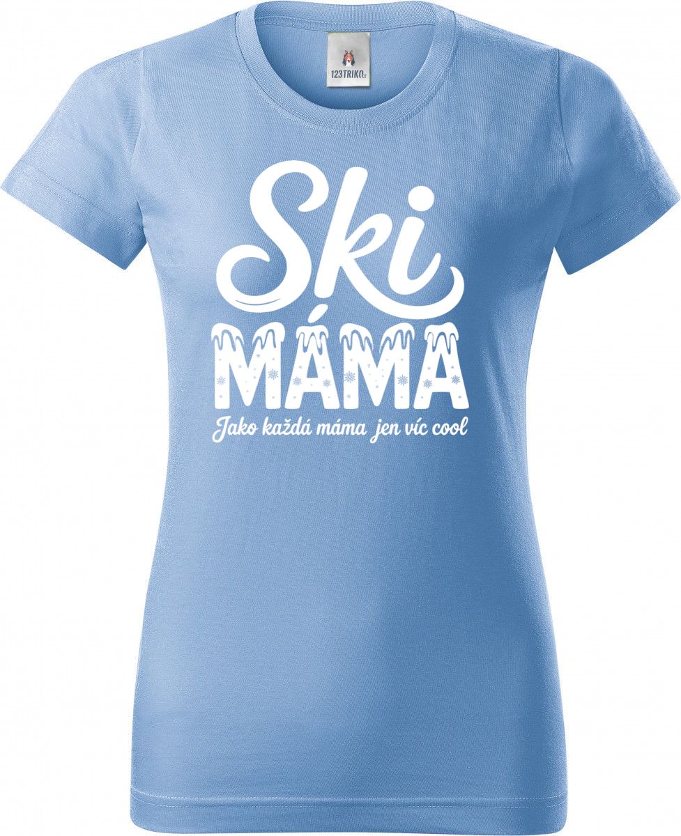 Ski Máma.Jako každá máma jen víc cool, bílý tisk