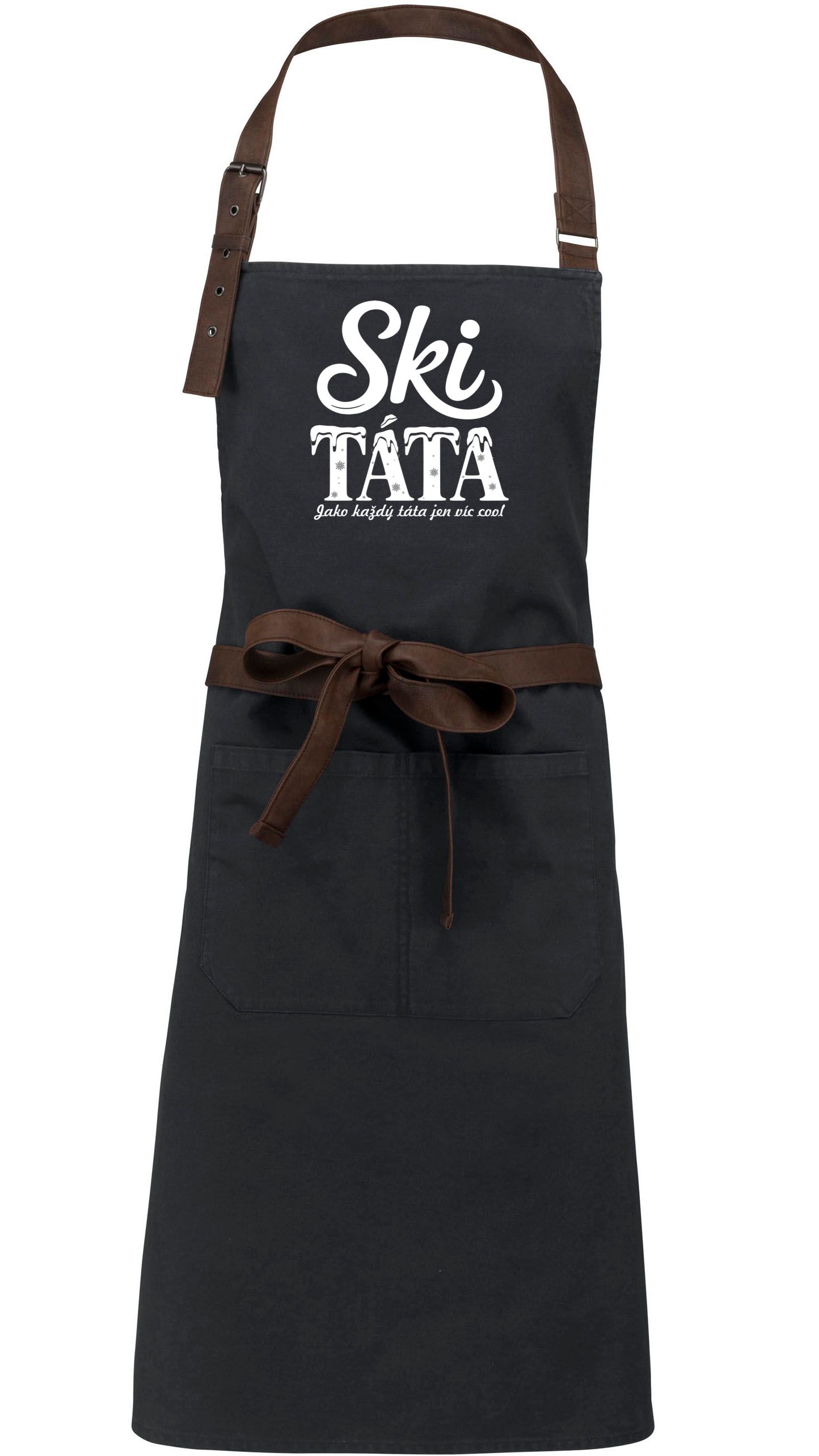 Ski táta.Jako každý táta jen víc cool, bílý tisk