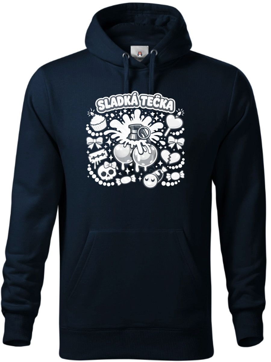 Sladká tečka, bílý potisk