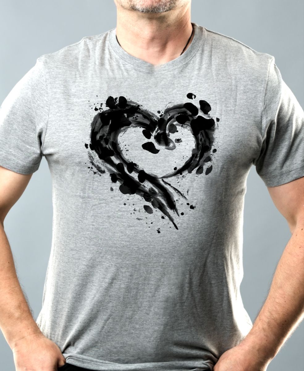 Srdce z tlapek, V2, černý potisk