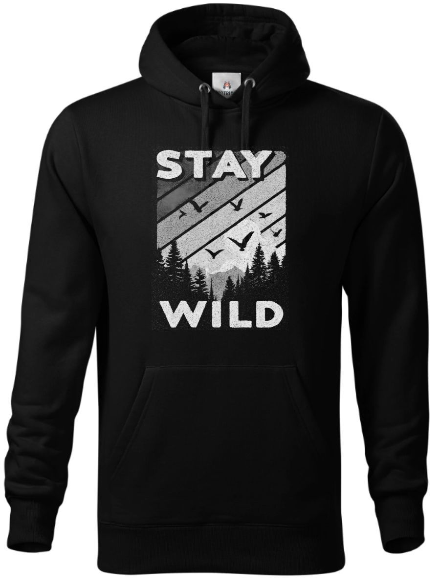 Stay Wild, V1, bílý potisk