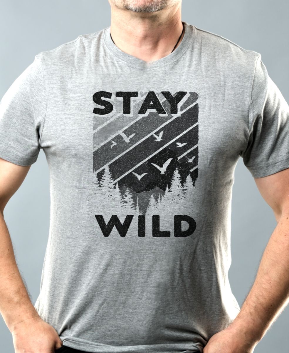 Stay Wild, V1, černý potisk